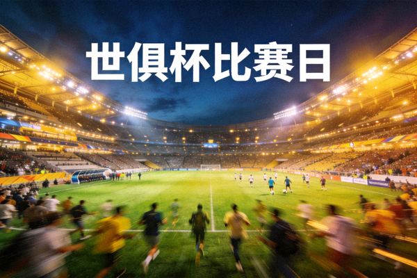 世俱杯比赛日球场全景延时摄影视频封面图